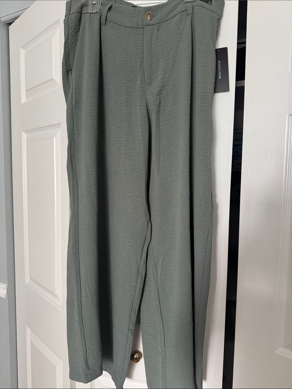 DICTIONARY Sage Green Wide-Leg Pants — Effortless Polished Style NWT